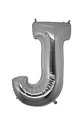 J Harf Silver Folyo Balon Harfli Balon 100 Cm Dev Boy