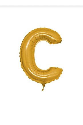 C Harf Gold Folyo Balon Harfli Balon 100 Cm Dev Boy
