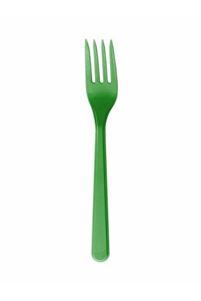 Plastik Çatal Kullan At 25 Adet Yeşil