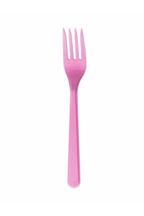 Pembe Plastik Çatal Kullan At 25 Adet