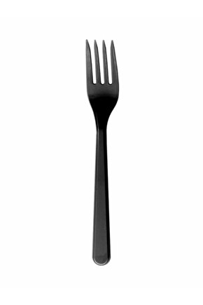 Siyah Plastik Çatal Kullan At 25 Adet
