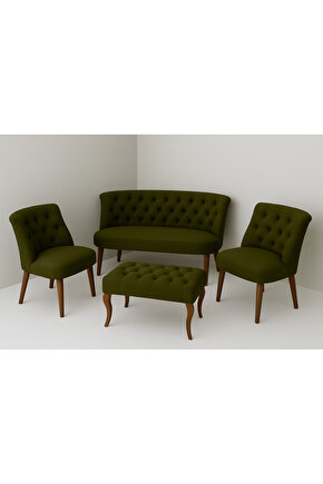 Kutay Çay Seti Koltuk Takımı - Haki Yeşil