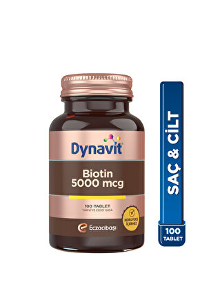 Biotin 5000 mcg 100 Tablet-Saç & Cilt