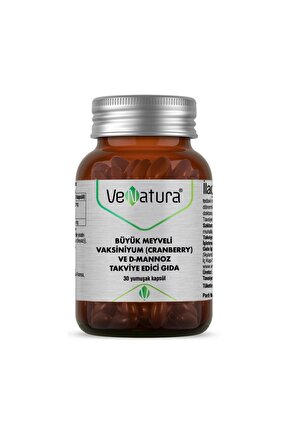 Büyük Meyveli Vaksiniyum (Cranberry ve D-Mannoz) 30 Kapsül