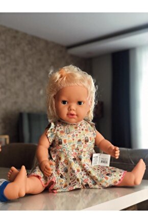 Gamze Türkçe Konuşan Gözleri Kapanan (Gövde Hariç) Kız Et Bebek 60 Cm Karışık Elbise