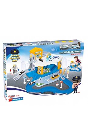 Iki Katlı Polis Garaj Set Ve Mega Pist 03348
