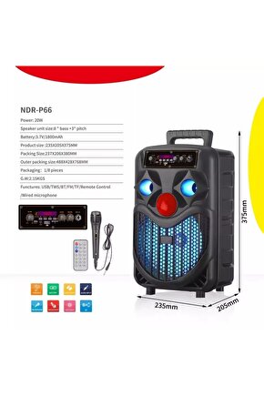 LED IŞIKLI BLUETOOTH HOPARLÖR MİKROFONLU KABLOSUZ ŞARJLI TAŞINABİLİR SPEAKER