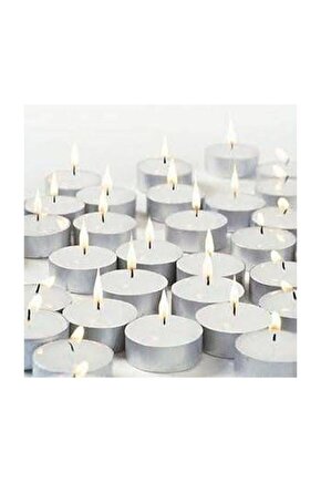 Beyaz Mini Mum Tea Light 100 Adet, Sıcak ve Şık Atmosferler için Ideal