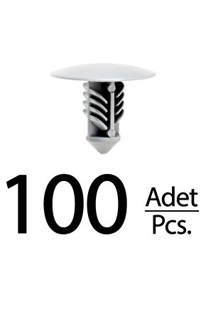 Renault Megane, Nissan için Kaput Keçe Klipsi- Gri- 100 Adet