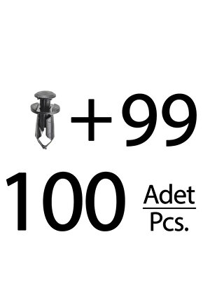 Ford, GM, Toyota, Suzuki için Tampon Izgarası Ve Panel Klipsi- 100lü