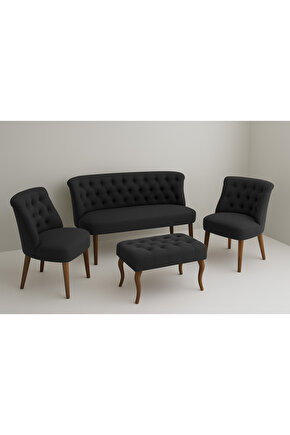 Kutay Çay Seti Koltuk Takımı - Antrasit Gri