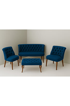 Kutay Çay Seti Koltuk Takımı - Mavi