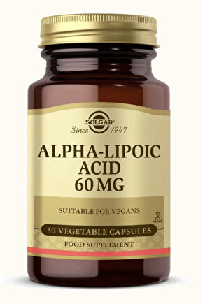 Alpha Lipoic Acid 60 mg 30 Kapsül - (SKT: 072027)