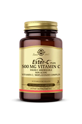 Ester-C Plus 500 mg 50 Vegetable Kapsül - (SKT: 092027)