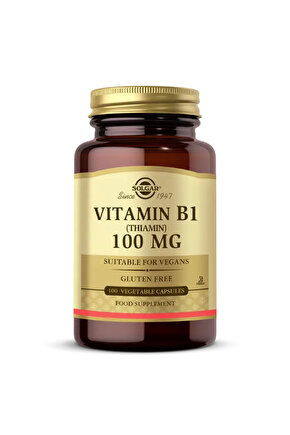 Vitamin B1 Thiamin 100 mg 100 Vegetable Kapsül