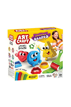 03682 Art Craft Geometrik Şekiller Hamur Set 200 gr - Geometric Shapes Dough Set