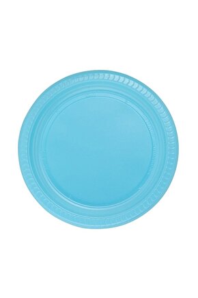 Mavi Plastik Tabak 22 Cm-25 Adet