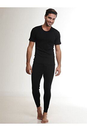 Siyah Erkek Yün Tek Alt Içlik 1001 % 75 Yün 25 Akrılık