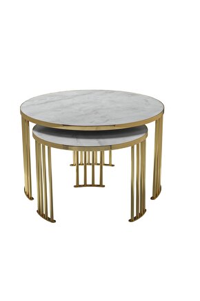 Ultra Lüx 1+1 Orta Sehpa Hıghglass Yüzey Ultra Lak Kaplama Paslanmaz Kararmaz