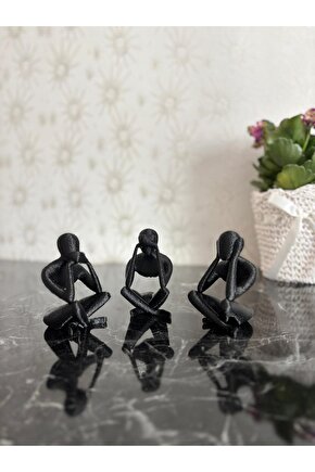 Iskandinav Tarzı Üçlü Biblo Heykel (SERT PLASTİK)