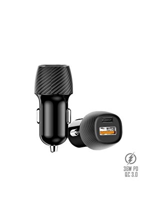 Type-c Usb Araç Çakmaklık 36w Pd Hızlı Şarj Soketi Araba Usb-c Şarz Iphone Samsung Xiaomi Uyumlu