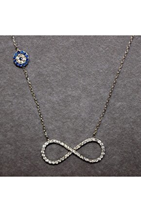 Taşlı Büyük Sonsuzluk Kolye