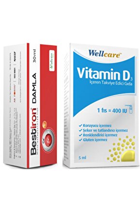 Bestiron Damla 30 Ml + Wellcare Vitamin D3 400ıu 5 Ml Sprey