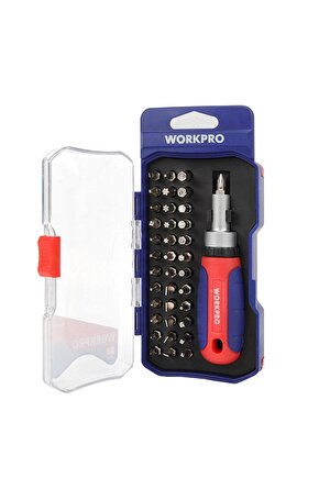 WP200517 38 Parça Profesyonel CR-V Cırcırlı Bits Tornavida Seti