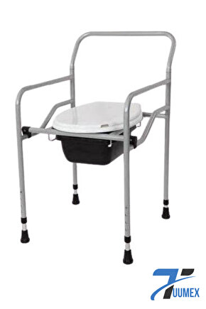 Seyyar Katlanabilir Hasta Yaşlı Tuvalet Sandalyesi Klozetli Wc Li Oturak