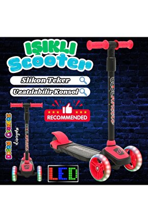 Cool Wheels Pembe Twist Işıklı 3 Tekerlekli Scooter - Işıklı Scooter - CoolWheels Scooter - Çocuk Sc
