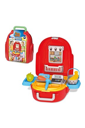 Kral Şakir Market Seti Sırt Çantası - Kasiyer Oyuncakları - Market Setleri - Evcilik Oyuncakları