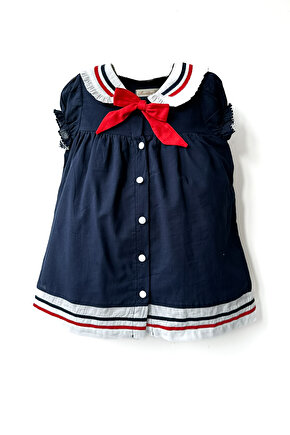 Kız Bebek Kız Çocuk Doğum Günü Parti Düğün Elbise Kısa Kol Kurdela Astarlı Elbise