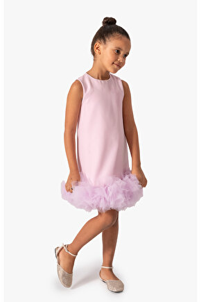 Kız Bebek Kız Çocuk Doğum Günü Parti Düğün Elbise Kısa Kol Kolsuz Fırfırlı Tüllü Tütülü Tütü Astarlı