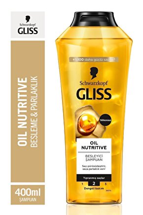 Oil Nutritive  Omega 9 ve Marula Yağı içeren Besleyici Şampuan 400 ml Yıpranmış Saçlar