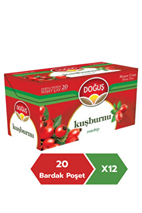Kuşburnu Bitki Bardak Poşet Çayı 20li X 12 Adet