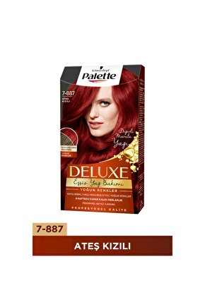 Deluxe Yoğun Renkler Saç Boyası 7-887 Ateş Kızılı