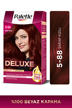 Deluxe 5-88 Şarap Kızılı Zengin Yağ Bakımı Kit Saç Boyası Bakım Maskesi