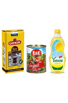 Oldcity Oto Ve Gıda Çaykur Rize 1kg Tat Salça 830gr Ayçiçek Yağı 1lt