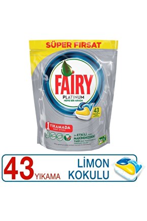 Platinum Bulaşık Makinesi Deterjanı Kapsülü 43 Yıkama Limon Kokulu