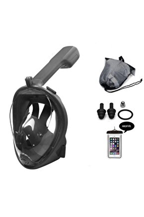 Tam Yüz Dalış Maskesi Buğu Önleyici Şnorkel Fullface Yüzücü Maskesi