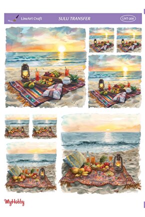 Lineart Sulu Transfer No:LNT300  25x35cm
