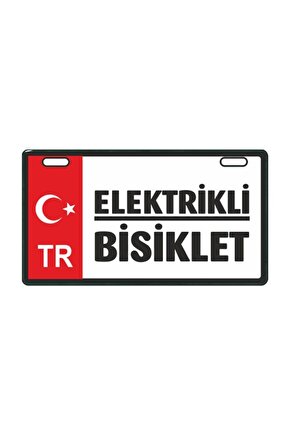 KIRMIZI ELEKTRİKLİ BİSİKLET E-BİKE PLAKALIK