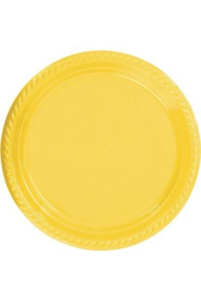 Sarı Plastik Tabak 22 Cm 25li