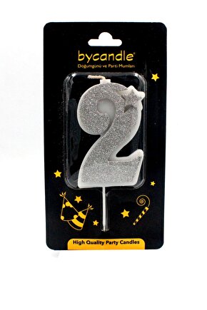 Simli Gri Rakam Mum-2