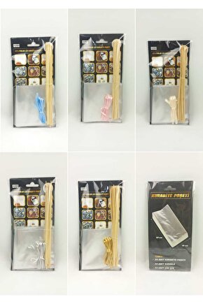 20 li parlak lüx Kurabiye Poşeti