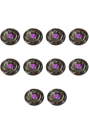 Kullan At Parti Davet Sunum Servis Plastik Sert Mika Tabak - 26 Cm. - Siyah - 6 Adetlik 10 Paket