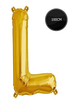 100cm L Harfi Folyo Balon Altın