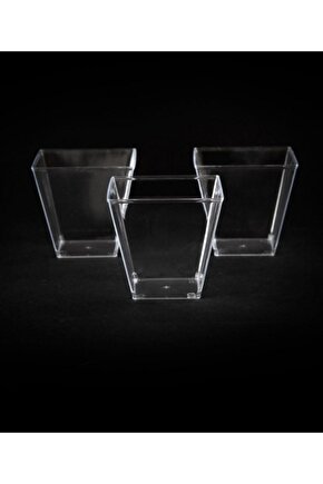 Plastik Akrilik Prizma Kübik Kase 120cc *12 Adet - Kapaksız