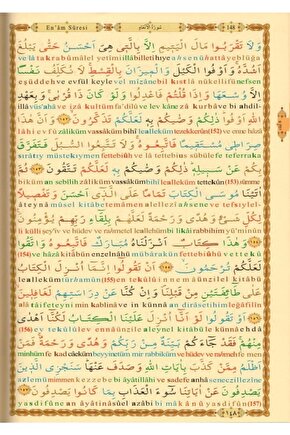Kuranı Kerim Ve Satır Altı Türkçe Okunuşlu Rahle Boy