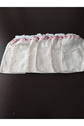 Beyaz 6 Adet Lastikli Kalın Banyo Kesesi